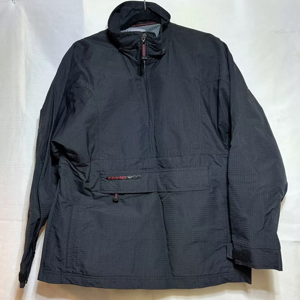 Vintage Nike Men’s Quarter Zip Pull Over Black Jacket Size M,90s Athletic.